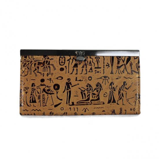 Coach Egyptian Wall Painting Large Brown Wallets EDX